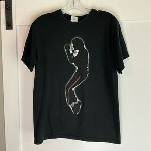 vintage michael‎ jackson t shirt Black Silhouette Size Large Retro